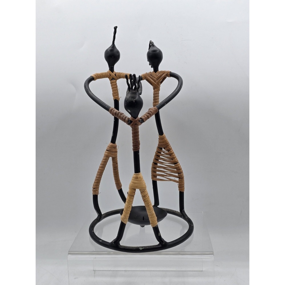 ViBlack Iron and Rattan Candle Holder by Laurids Lonborg - Family Dancing